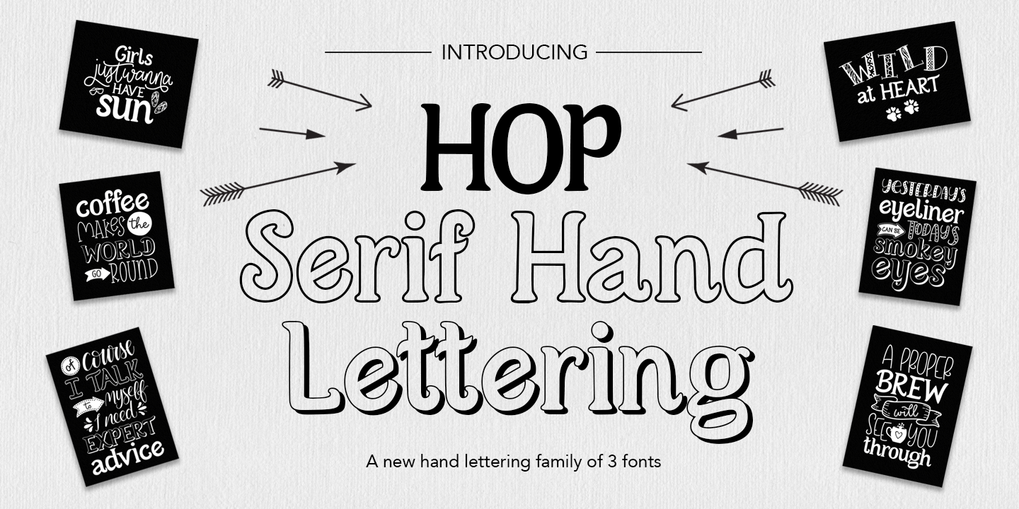 Fuente Hop Serif Hand Lettering